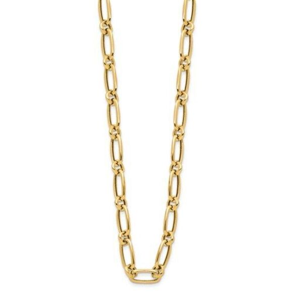 14k Gold Fancy Paper Clip Link Necklace by Leslies - Picture 1 of 9